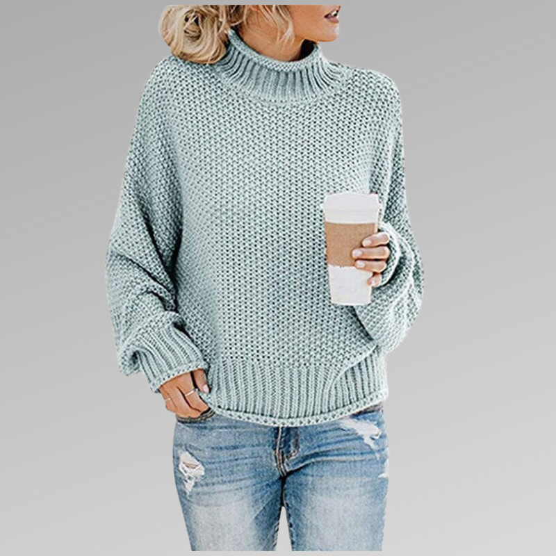 Susan | Elegant Chunky Turtleneck Cable Knit Sweater