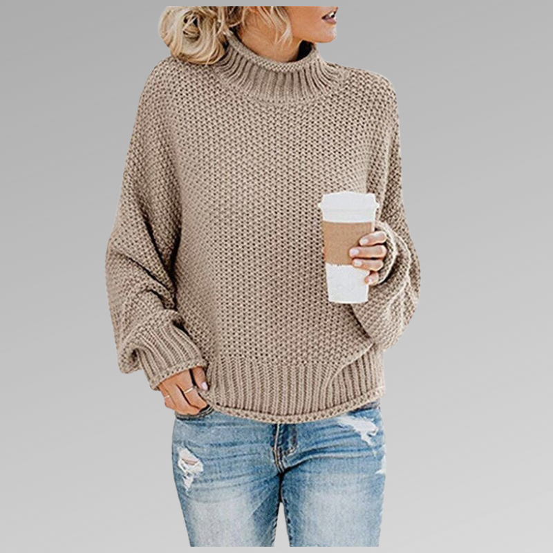Susan | Elegant Chunky Turtleneck Cable Knit Sweater