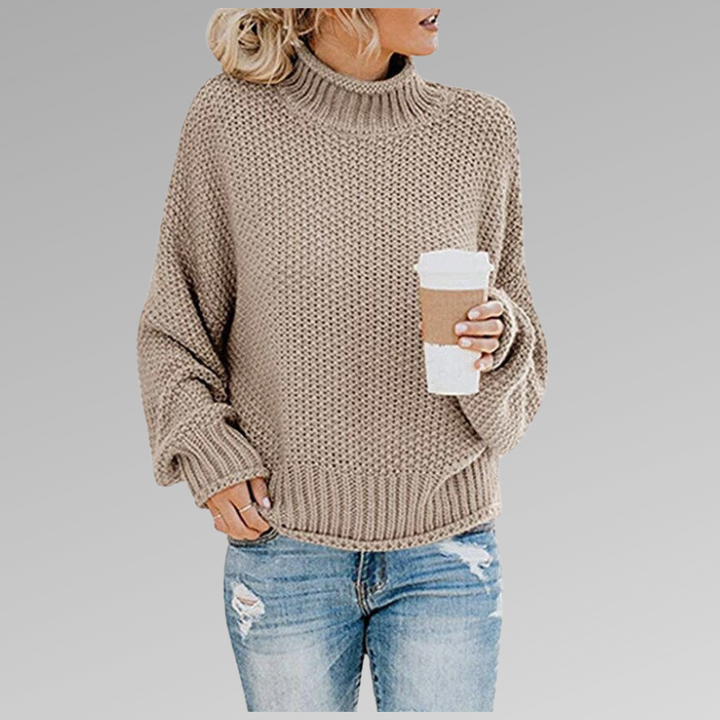 Susan | Elegant Chunky Turtleneck Cable Knit Sweater