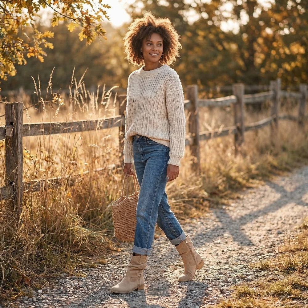 Susan | Refined Slouch Western Ankle Boots