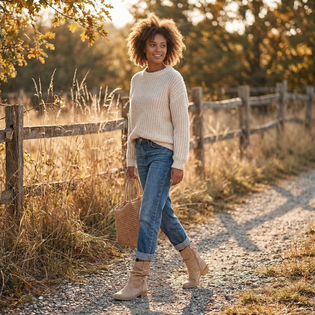 Susan | Refined Slouch Western Ankle Boots