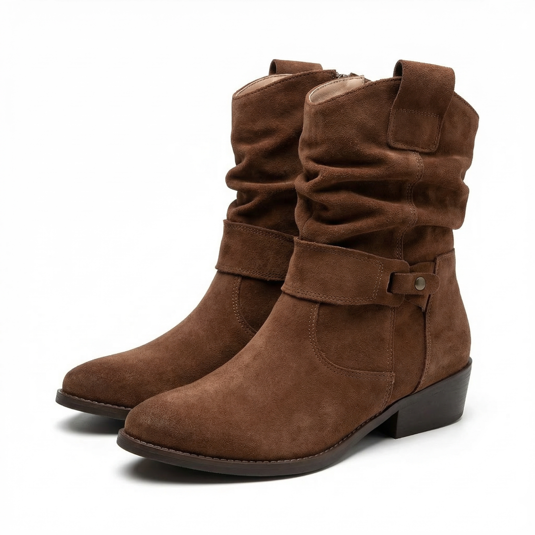Susan | Refined Slouch Western Ankle Boots