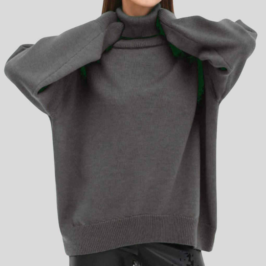 Susan | Relaxed Oversized Long Sleeve Turtleneck Sweater