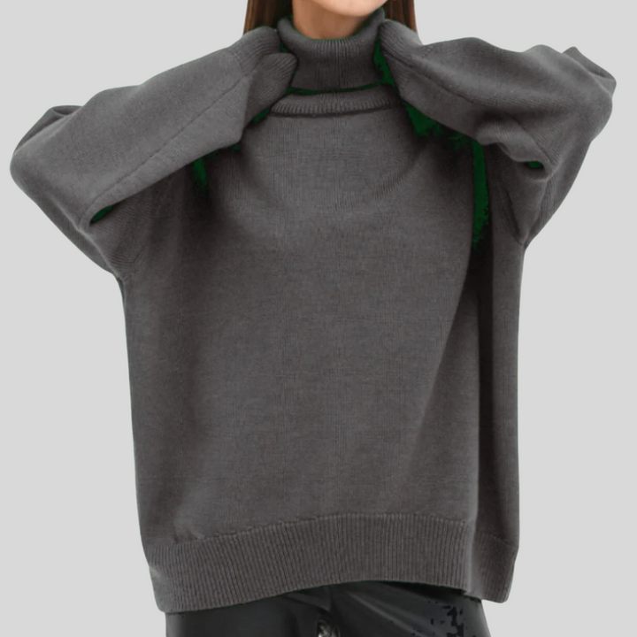Susan | Relaxed Oversized Long Sleeve Turtleneck Sweater