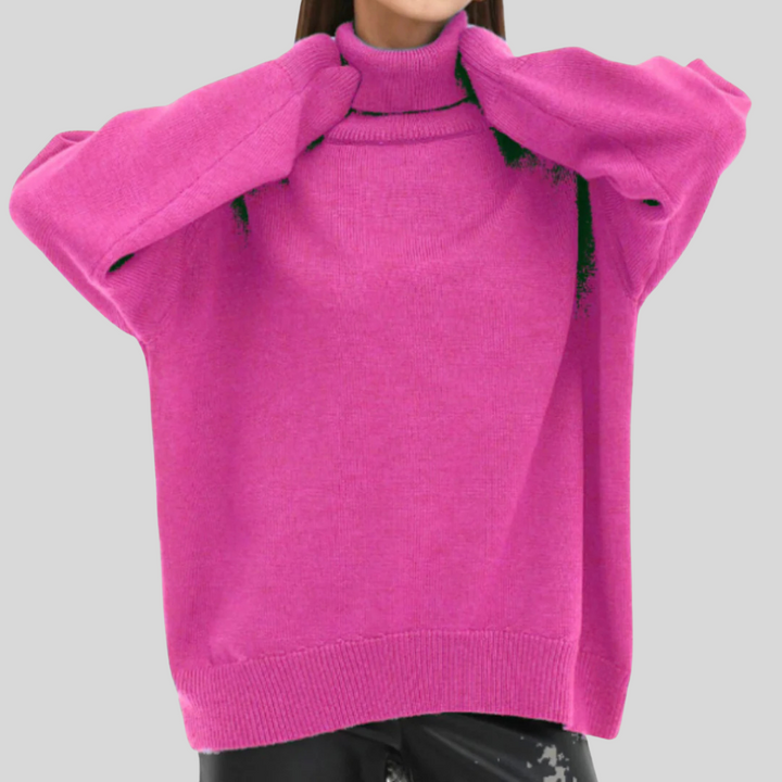 Susan | Relaxed Oversized Long Sleeve Turtleneck Sweater