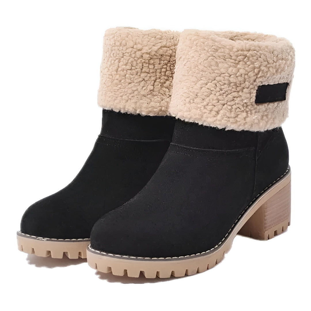 Teresa | Classic Faux Fur Cuff Mid-Calf Winter Boots
