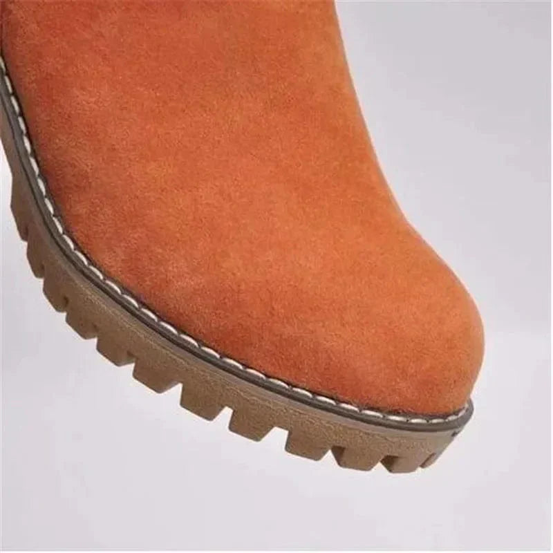 Teresa | Classic Faux Fur Cuff Mid-Calf Winter Boots