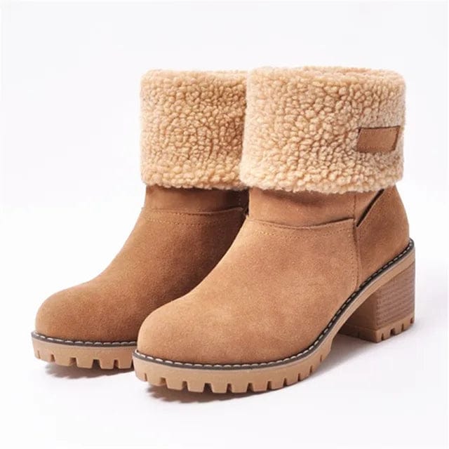 Teresa | Classic Faux Fur Cuff Mid-Calf Winter Boots