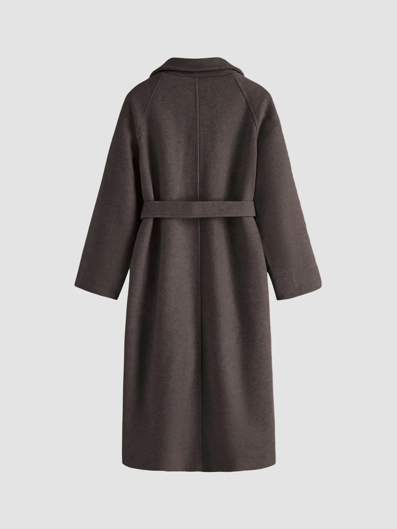 Teresa | Cozy Belted Longline Camel Coat
