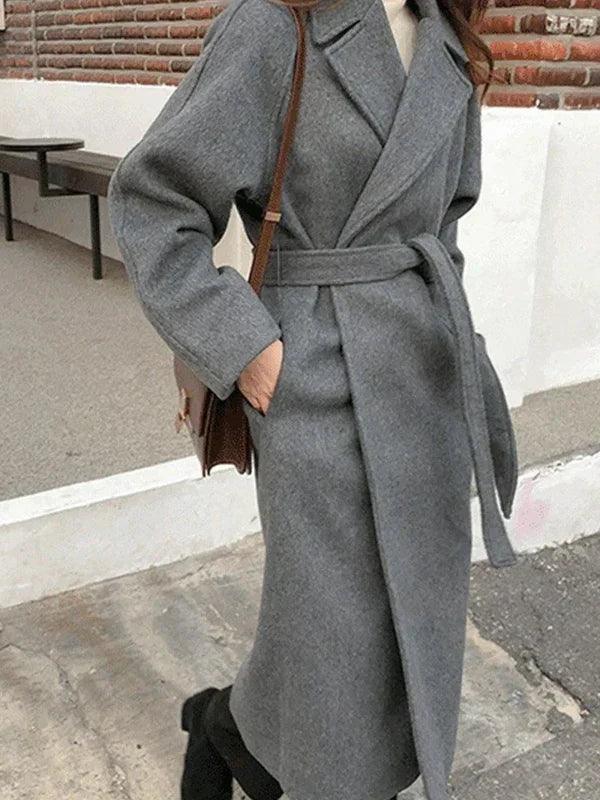 Teresa | Cozy Belted Longline Camel Coat