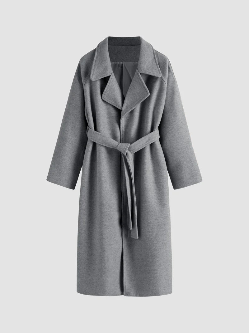 Teresa | Cozy Belted Longline Camel Coat
