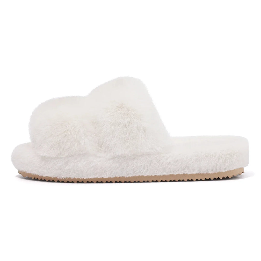 Teresa | Polished Cozy Faux Fur Slide Slippers