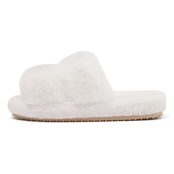 Teresa | Polished Cozy Faux Fur Slide Slippers