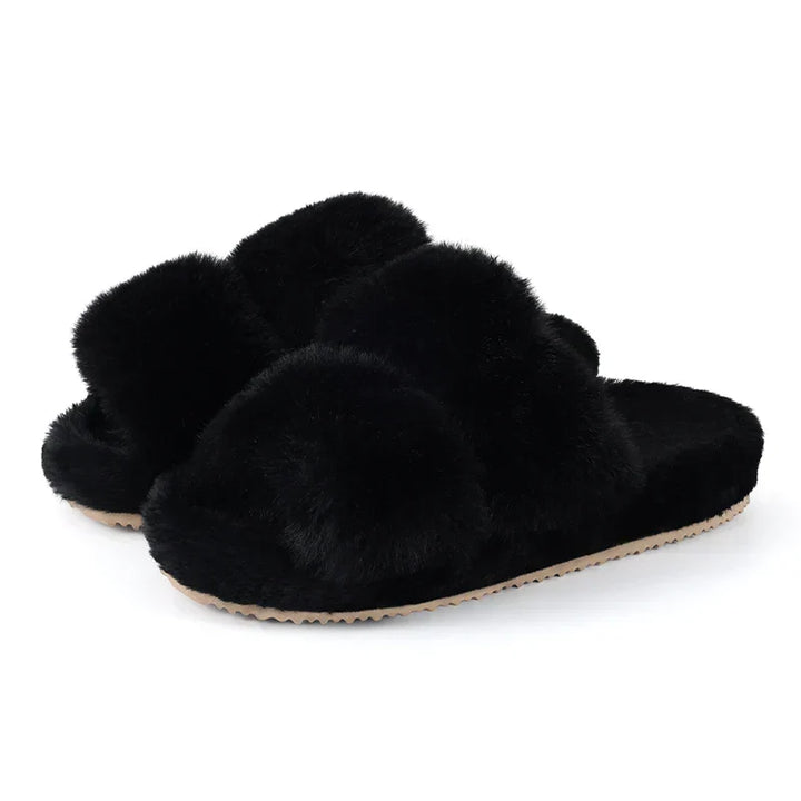 Teresa | Polished Cozy Faux Fur Slide Slippers