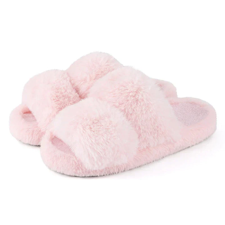 Teresa | Polished Cozy Faux Fur Slide Slippers