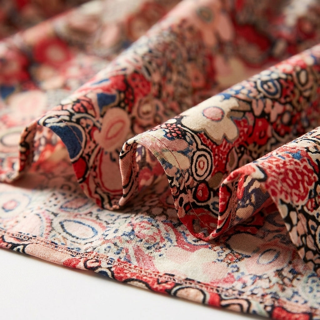 Theresa | Elegant Floral Print V-Neck Holiday Dress