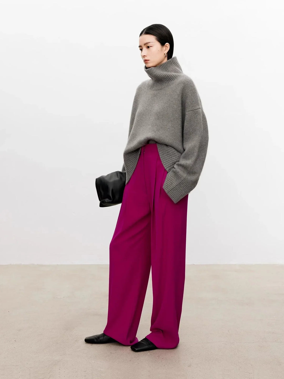 Theresa | Elegant Oversized Balloon Sleeve Turtleneck Sweater