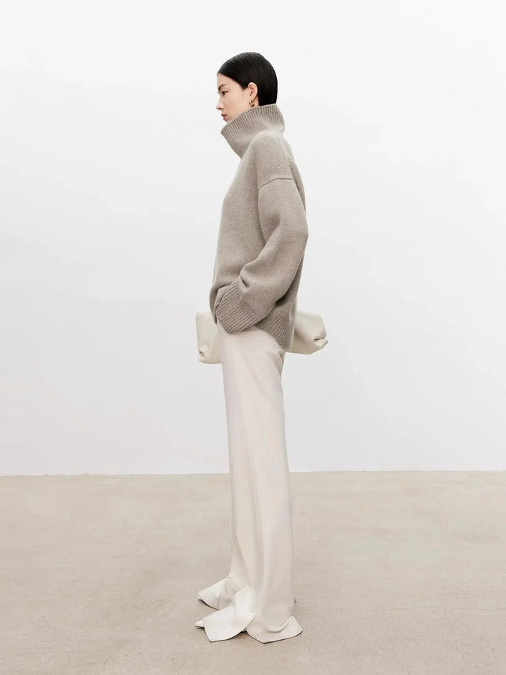 Theresa | Elegant Oversized Balloon Sleeve Turtleneck Sweater