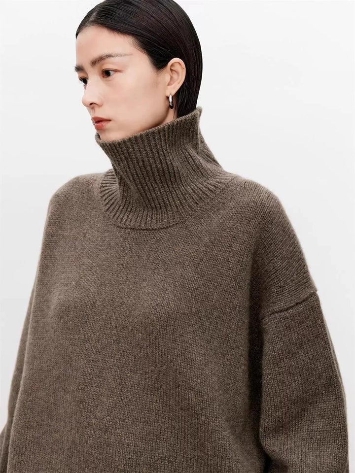 Theresa | Elegant Oversized Balloon Sleeve Turtleneck Sweater