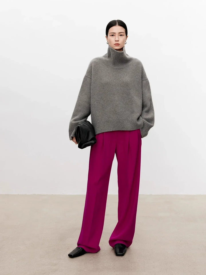 Theresa | Elegant Oversized Balloon Sleeve Turtleneck Sweater