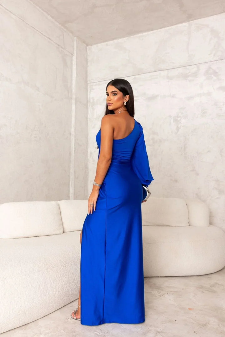 Theresa | Stylish One Shoulder Fall Wedding Guest Dress