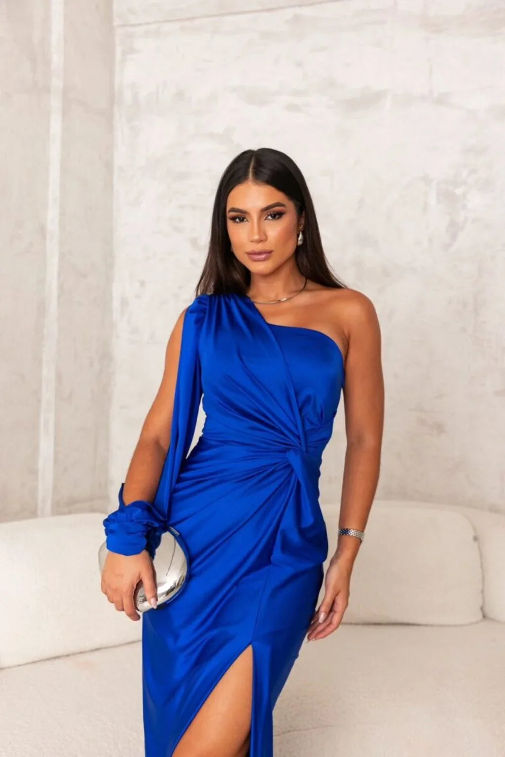 Theresa | Stylish One Shoulder Fall Wedding Guest Dress