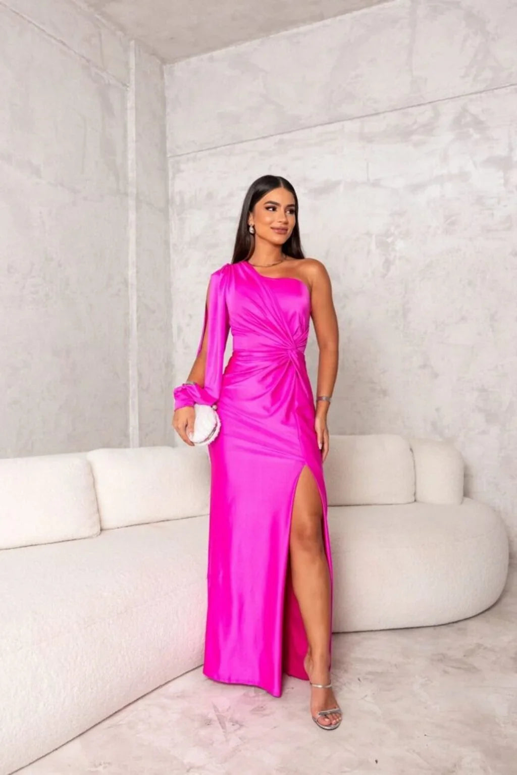 Theresa | Stylish One Shoulder Fall Wedding Guest Dress