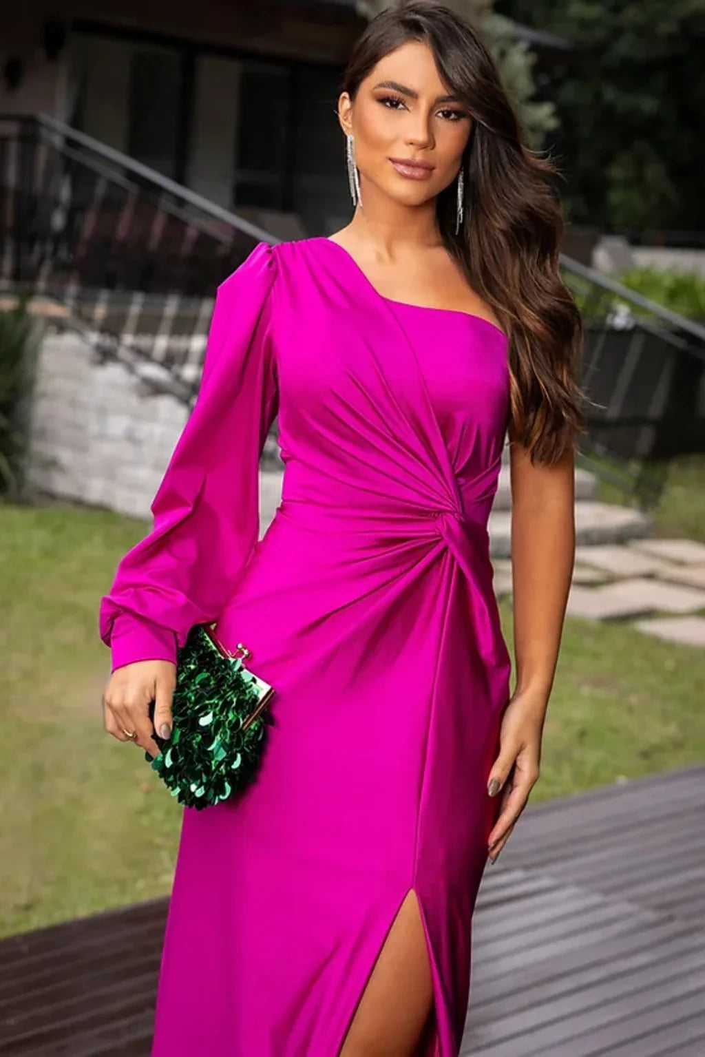 Theresa | Stylish One Shoulder Fall Wedding Guest Dress
