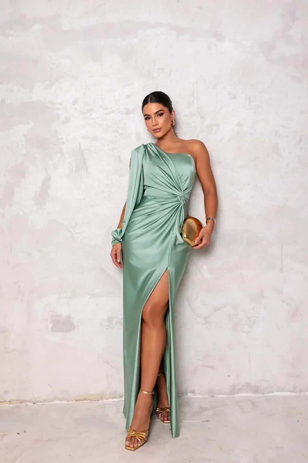 Theresa | Stylish One Shoulder Fall Wedding Guest Dress