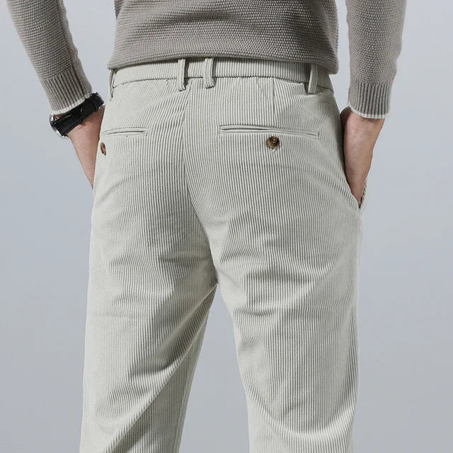 Thomas | Classic Slim Fit Straight Leg Corduroy Pants
