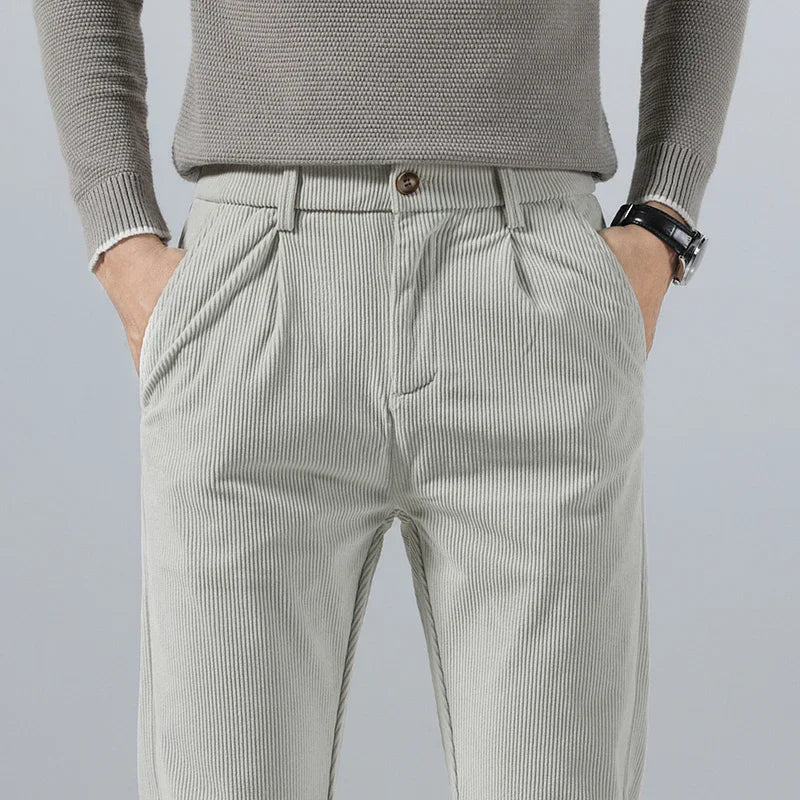 Thomas | Classic Slim Fit Straight Leg Corduroy Pants