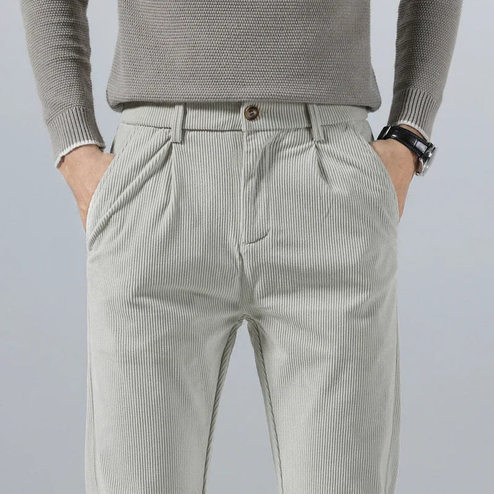 Thomas | Classic Slim Fit Straight Leg Corduroy Pants