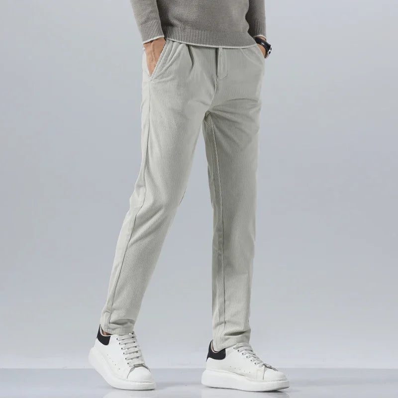 Thomas | Classic Slim Fit Straight Leg Corduroy Pants