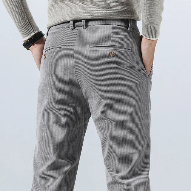 Thomas | Classic Slim Fit Straight Leg Corduroy Pants
