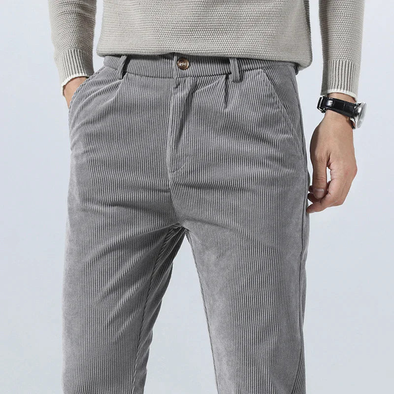 Thomas | Classic Slim Fit Straight Leg Corduroy Pants