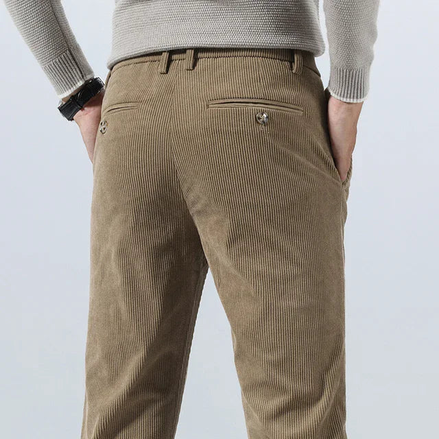 Thomas | Classic Slim Fit Straight Leg Corduroy Pants