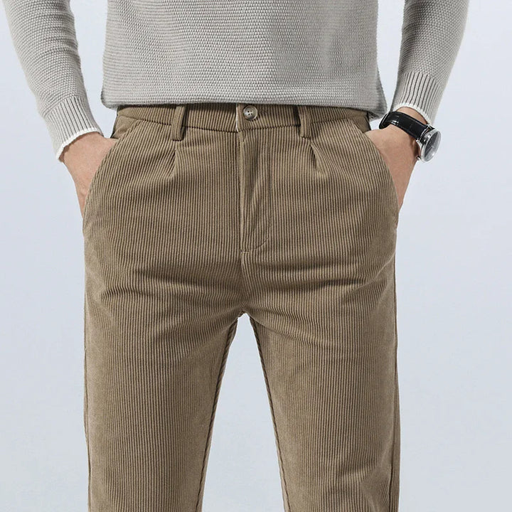 Thomas | Classic Slim Fit Straight Leg Corduroy Pants