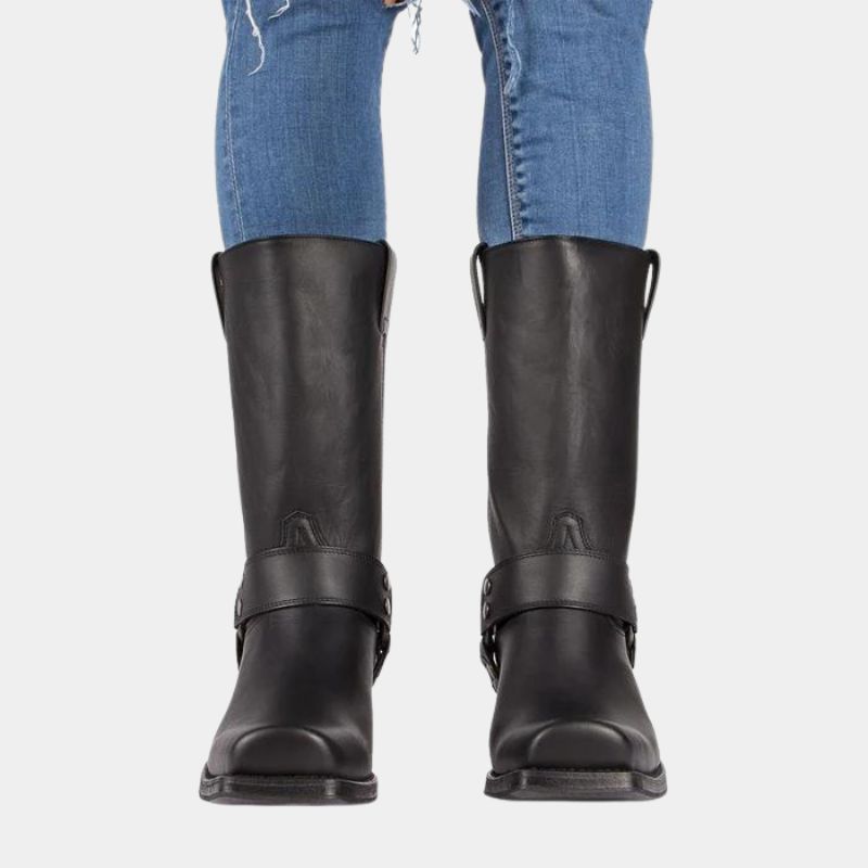 Tiffany | Chic Harness Mid-Calf Cowboy Boots