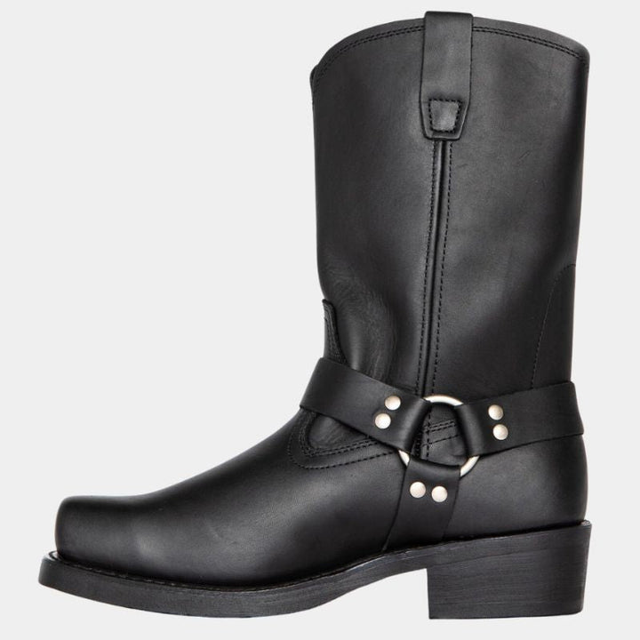 Tiffany | Chic Harness Mid-Calf Cowboy Boots
