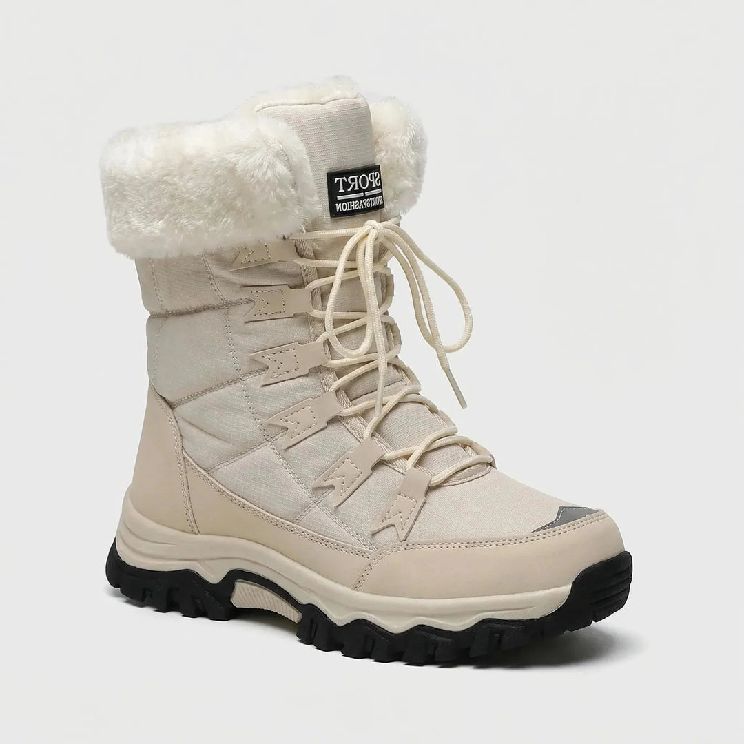 Tiffany | Effortless Fur-Cuffed Mid-Calf Snow Boots