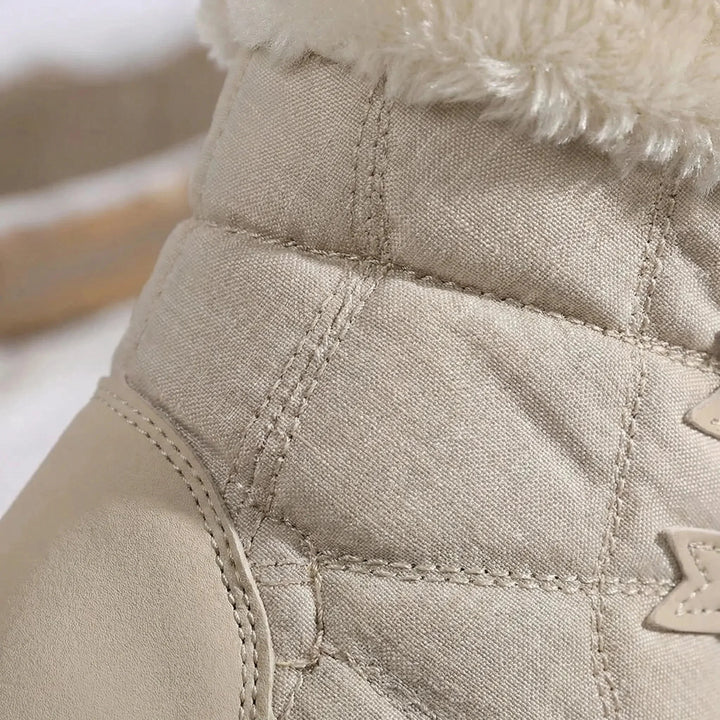 Tiffany | Effortless Fur-Cuffed Mid-Calf Snow Boots