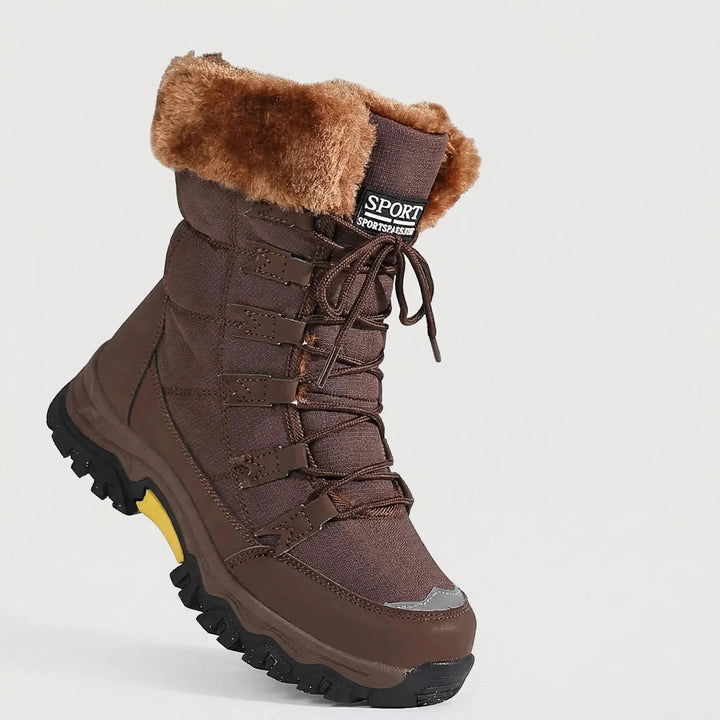 Tiffany | Effortless Fur-Cuffed Mid-Calf Snow Boots