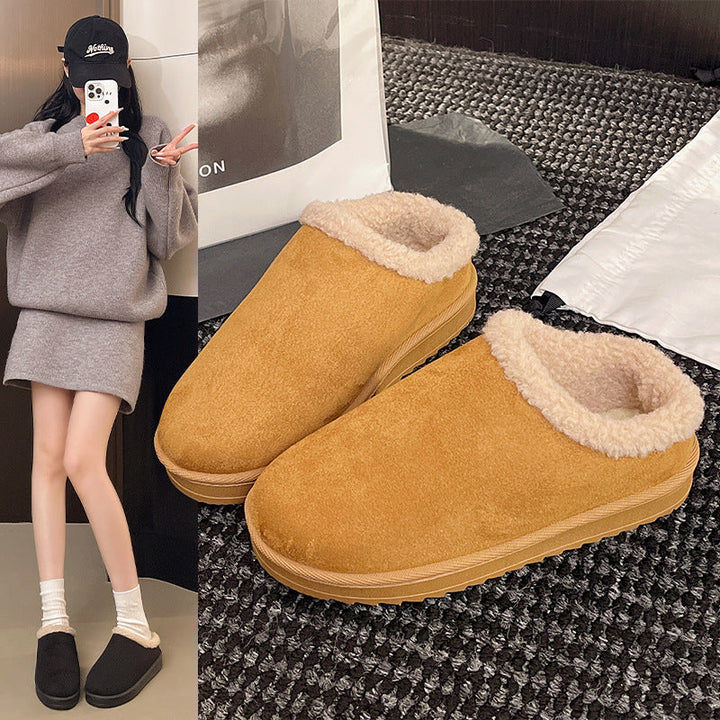 Tiffany | Graceful Fleece-Lined Mule Slippers with Non-Slip Sole
