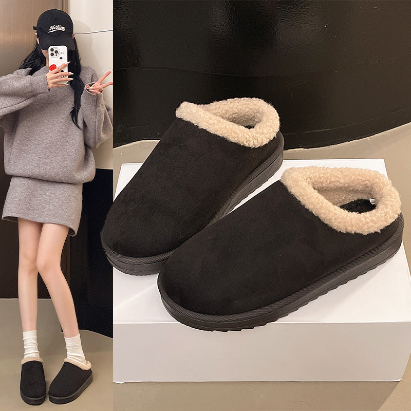 Tiffany | Graceful Fleece-Lined Mule Slippers with Non-Slip Sole