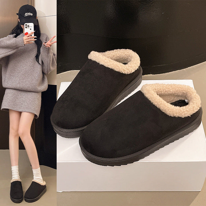 Tiffany | Graceful Fleece-Lined Mule Slippers with Non-Slip Sole