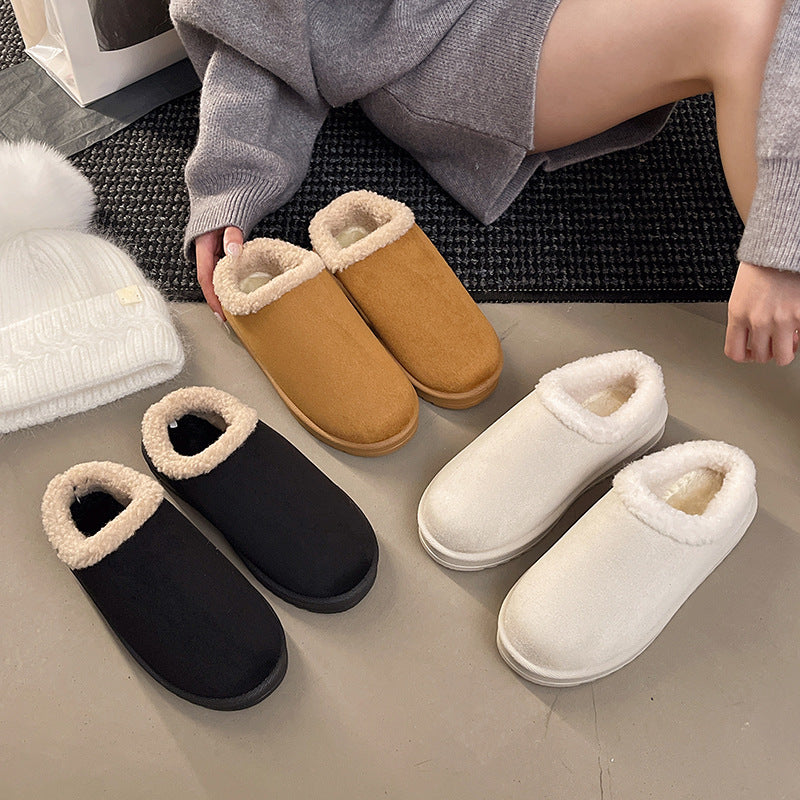 Tiffany | Graceful Fleece-Lined Mule Slippers with Non-Slip Sole