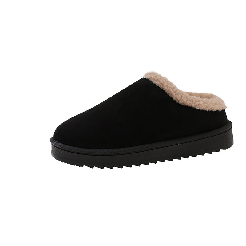 Tiffany | Graceful Fleece-Lined Mule Slippers with Non-Slip Sole