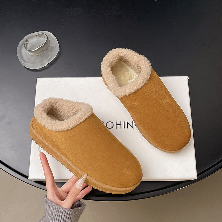 Tiffany | Graceful Fleece-Lined Mule Slippers with Non-Slip Sole