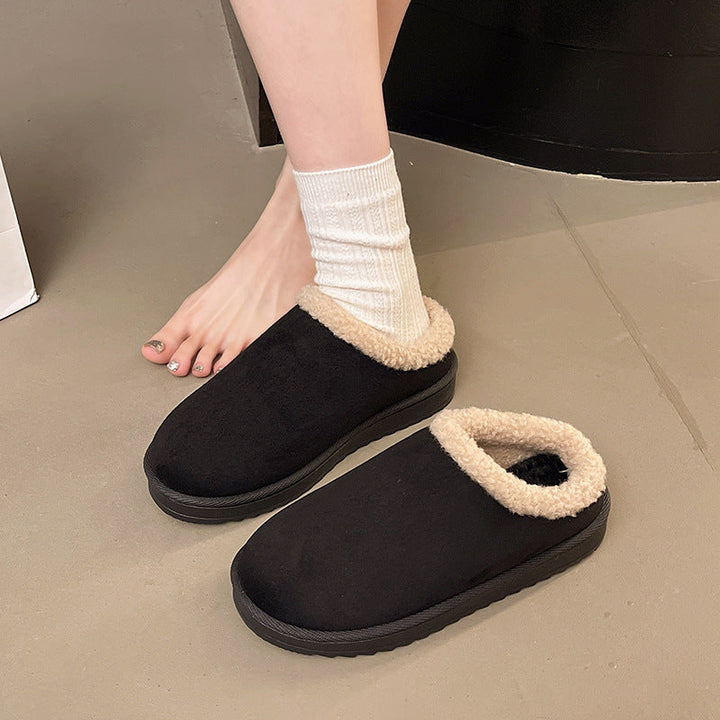 Tiffany | Graceful Fleece-Lined Mule Slippers with Non-Slip Sole