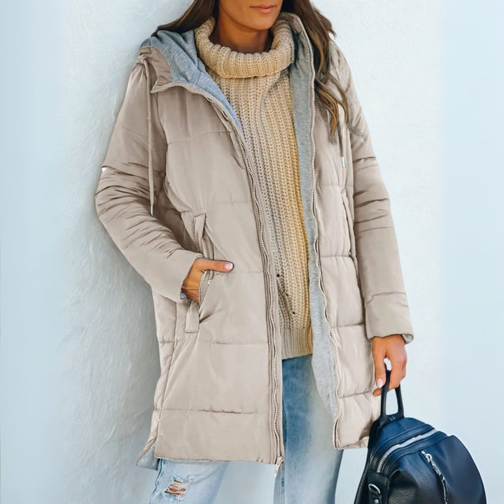 Tiffany | Relaxed Long Quilted Hooded Puffer Jacket